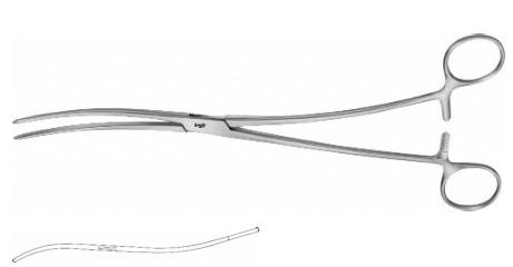 КОРНЦАНГ ДЛЯ ПЕРЕВ'ЯЗКИ МАТКИ БОЦМАН, S-ПОДІБНИЙ, ВИГНУТИЙ, 250 ММ